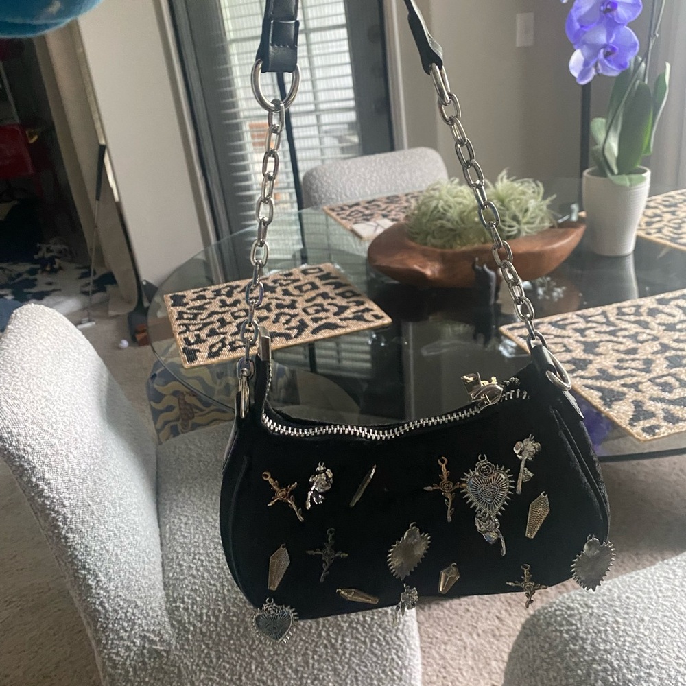 Black Embellished Women's Bag